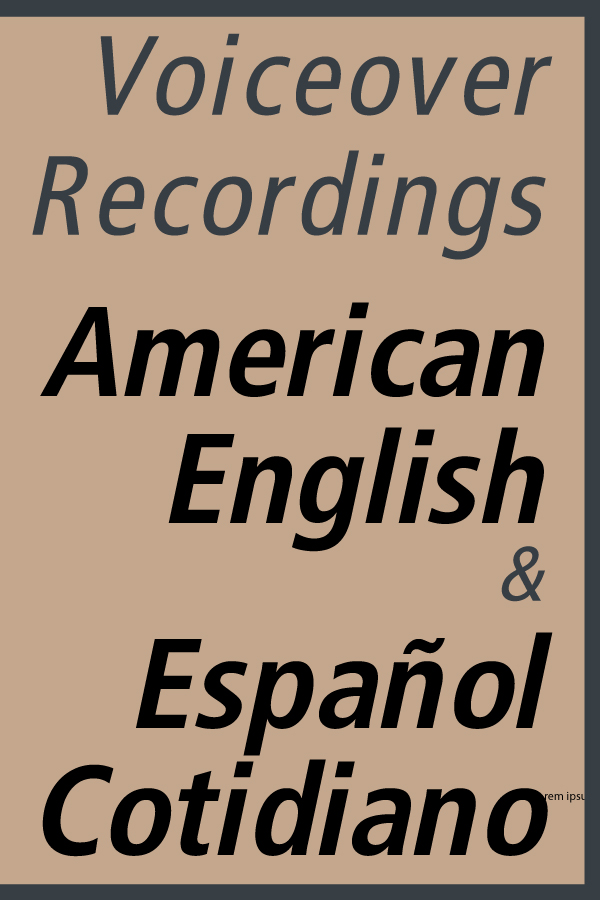 High end Voiceover Recordings